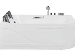 Vasca idromassaggio angolare con LED BAYAMO Lato destro 170 x 120 cm Bianco