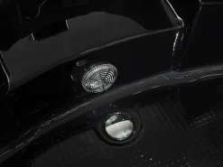 Vasca idromassaggio angolare con LED MARTINICA 214 x 155 cm Nero