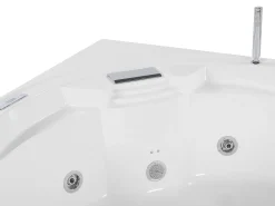 Vasca idromassaggio angolare con LED MILANO con altoparlante Bluetooth integrato 181 x 150 cm Bianco