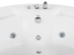 Vasca idromassaggio angolare con LED MILANO con altoparlante Bluetooth integrato 181 x 150 cm Bianco