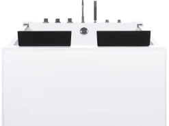 Vasca idromassaggio angolare con LED CURACAO 180 x 120 cm Bianco