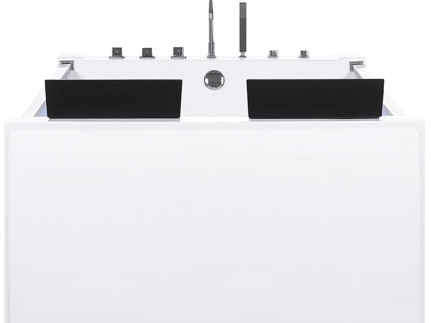 Vasca idromassaggio angolare con LED CURACAO 180 x 120 cm Bianco