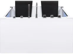 Vasca idromassaggio angolare con LED CURACAO 180 x 120 cm Bianco