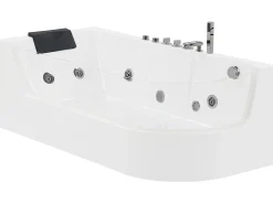 Vasca idromassaggio angolare con LED ACUARIO Lato destro 170 x 80 cm Bianco