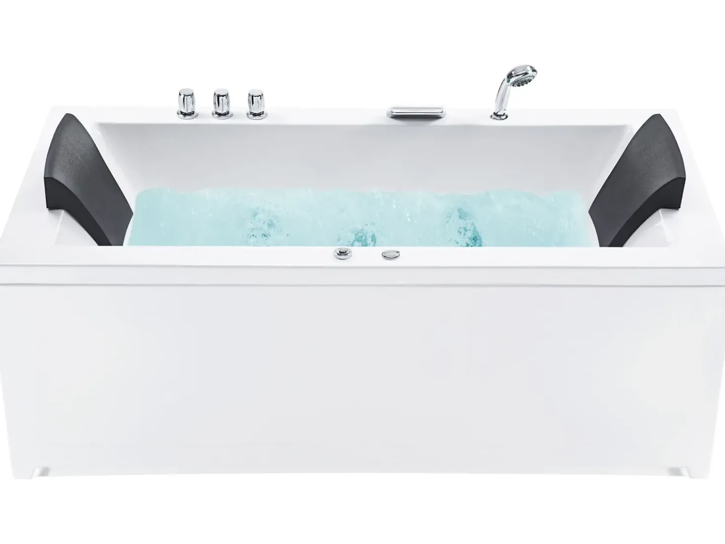 Vasca idromassaggio angolare con LED VARADERO Lato destro 183 x 90 cm Bianco