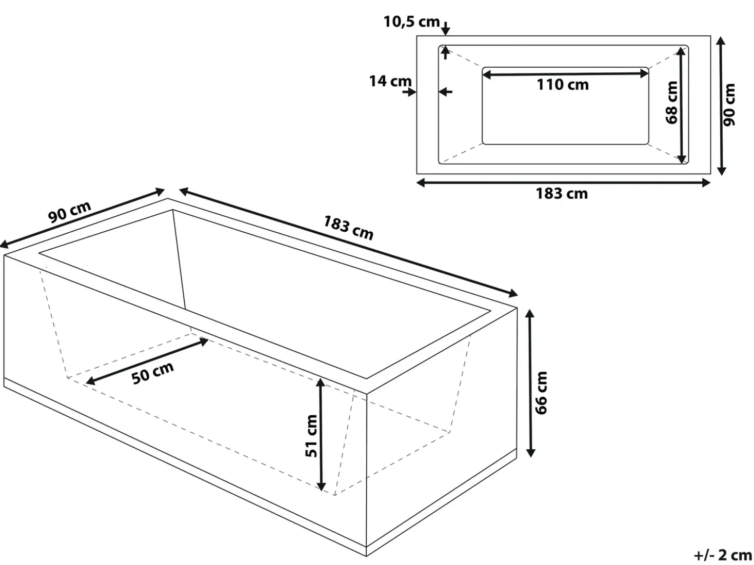 Vasca idromassaggio angolare con LED VARADERO Lato destro 183 x 90 cm Bianco
