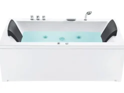 Vasca idromassaggio angolare con LED VARADERO Lato destro 183 x 90 cm Bianco