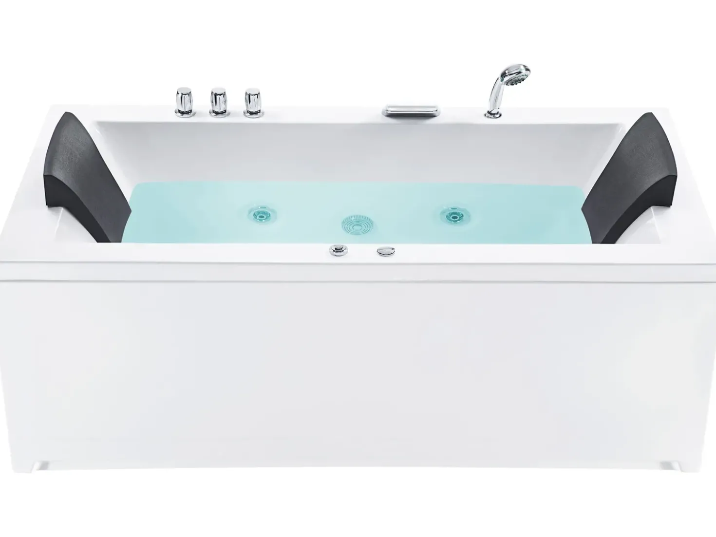 Vasca idromassaggio angolare con LED VARADERO Lato destro 183 x 90 cm Bianco