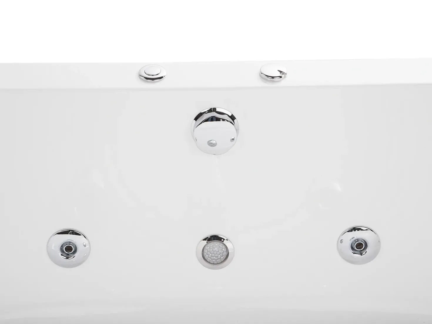 Vasca idromassaggio angolare con LED MEVES 140 x 140 cm Bianco