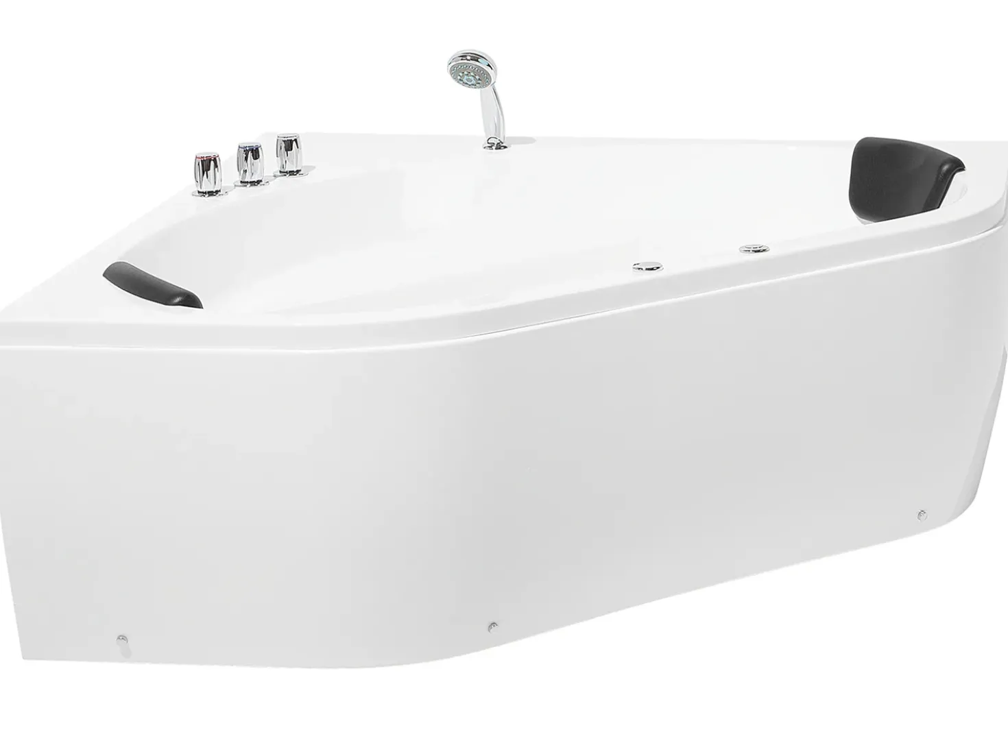 Vasca idromassaggio angolare con LED MEVES 140 x 140 cm Bianco
