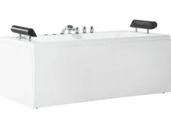 Vasca idromassaggio angolare con LED MONTEGO 172 x 83 cm Bianco