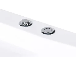 Vasca idromassaggio angolare con LED TAMULA 148 x 66 cm Bianco