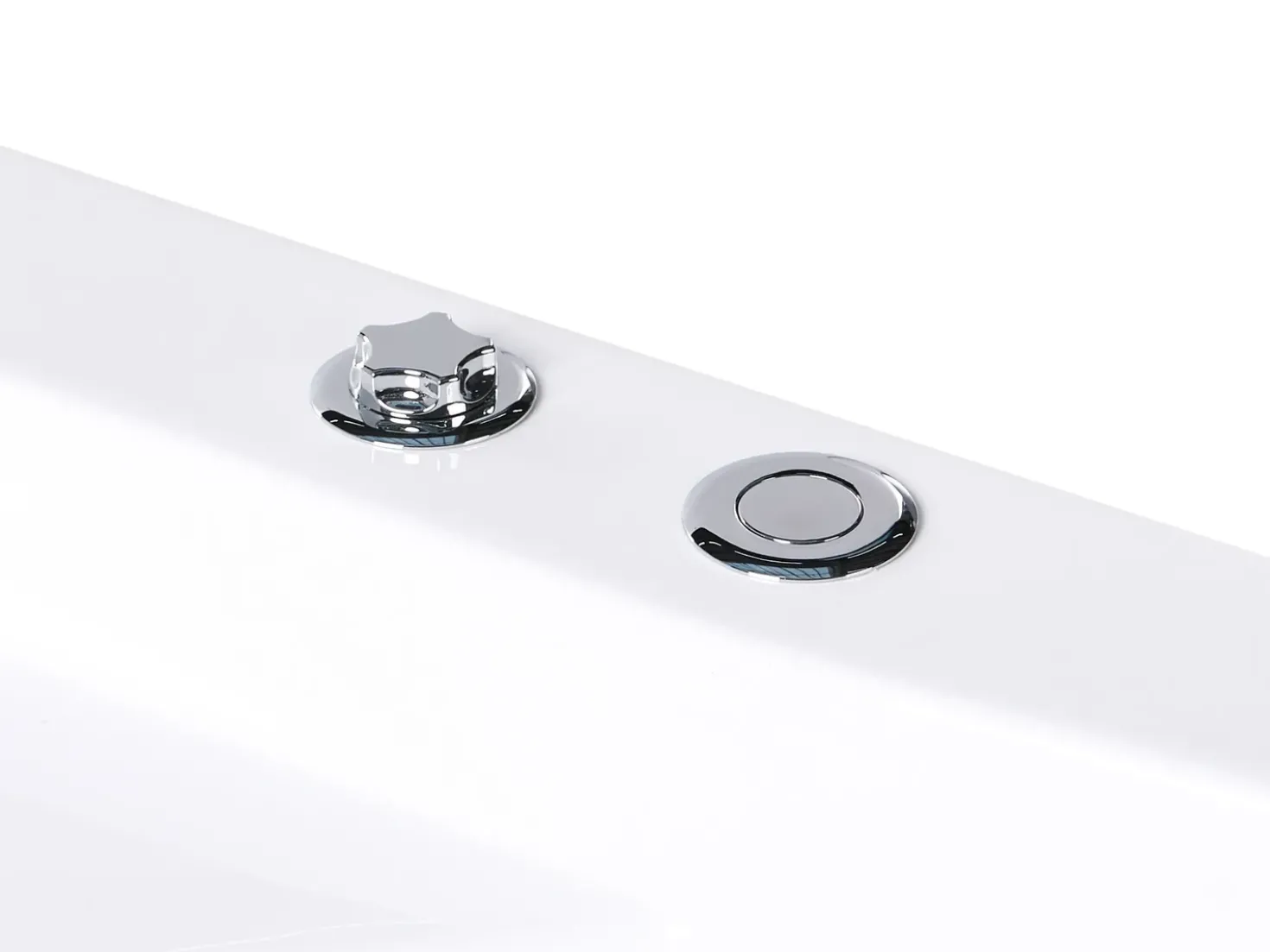 Vasca idromassaggio angolare con LED TAMULA 148 x 66 cm Bianco