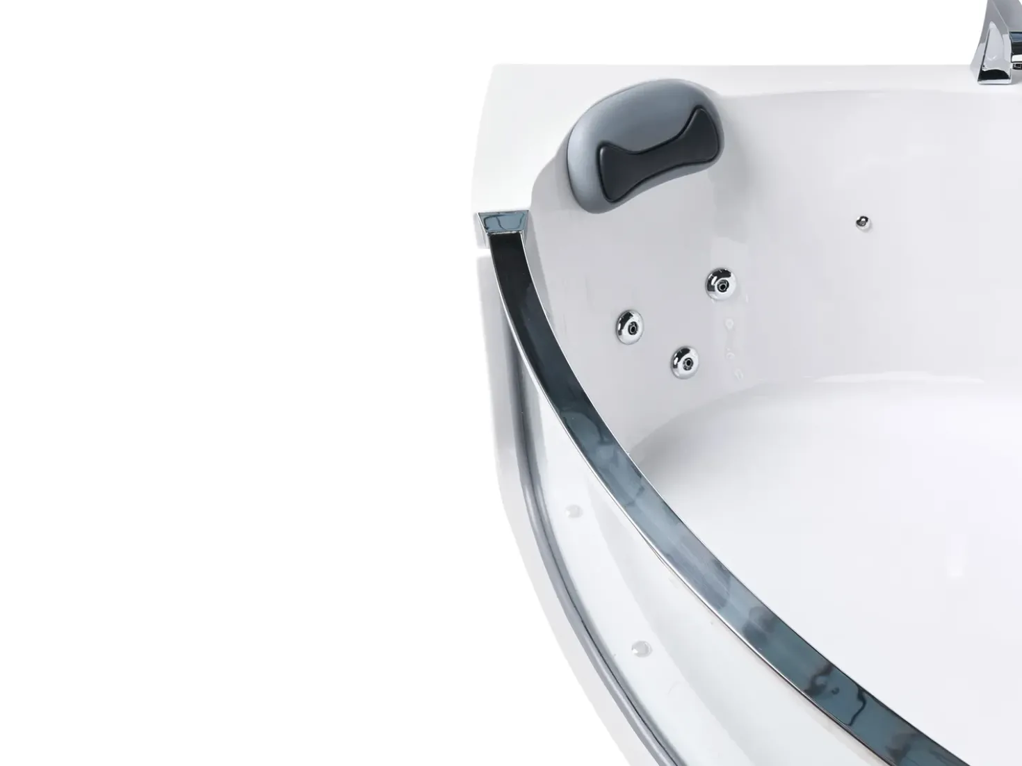 Vasca idromassaggio angolare con LED TAMULA 148 x 66 cm Bianco