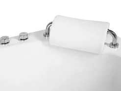 Vasca idromassaggio angolare con LED MANGLE 201 x 150 cm Bianco