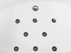 Vasca idromassaggio angolare con LED MANGLE 201 x 150 cm Bianco