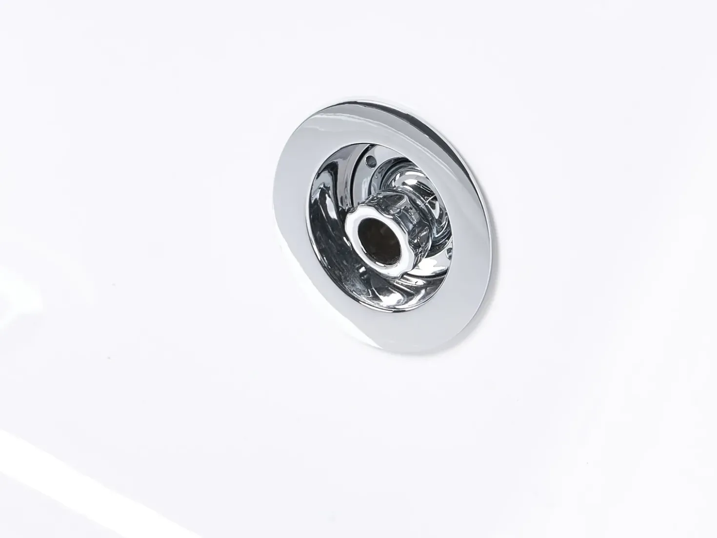 Vasca idromassaggio angolare con LED MANRESA con altoparlante Bluetooth integrato 225 x 160 cm Bianco