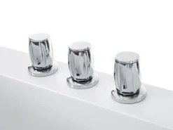 Vasca idromassaggio angolare con LED VARADERO Lato Sinistro 183 x 90 cm Bianco