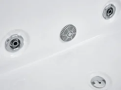 Vasca idromassaggio angolare con LED VARADERO Lato Sinistro 183 x 90 cm Bianco