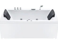 Vasca idromassaggio angolare con LED VARADERO Lato Sinistro 183 x 90 cm Bianco