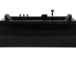 Vasca idromassaggio angolare con LED VARADERO Lato Sinistro 183 x 90 cm Nero