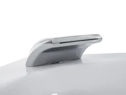 Vasca idromassaggio angolare con LED SENADO 205 x 150 cm Bianco
