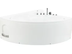 Vasca idromassaggio angolare con LED PELICAN 206 x 165 cm Bianco