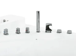 Vasca idromassaggio angolare con LED PELICAN 206 x 165 cm Bianco