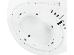 Vasca idromassaggio angolare con LED PELICAN 206 x 165 cm Bianco