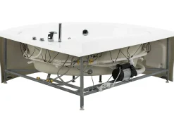 Vasca idromassaggio angolare con LED PELICAN 206 x 165 cm Bianco