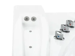 Vasca idromassaggio angolare con LED PELICAN 206 x 165 cm Bianco