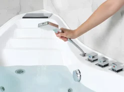 Vasca idromassaggio angolare CARTAGENA 220 x 160 cm Bianco