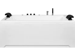 Vasca idromassaggio angolare con LED SALAMANCA 183 x 142 cm Bianco