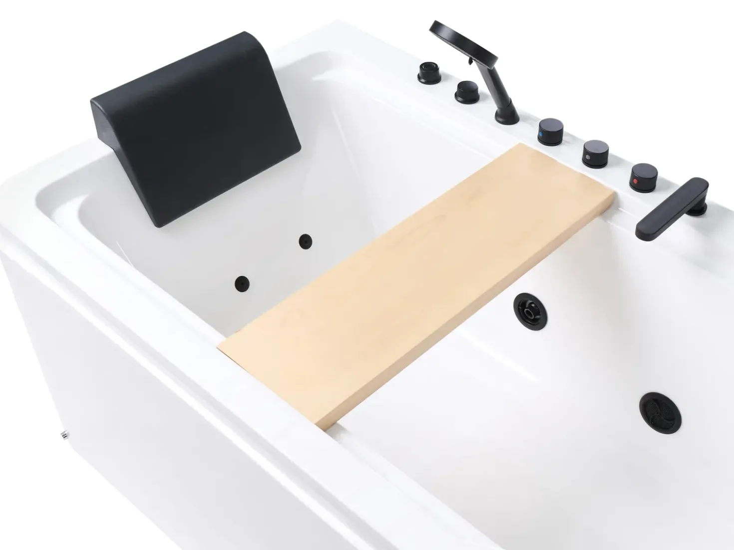 Vasca idromassaggio angolare CAMALU 180 x 86 cm Bianco