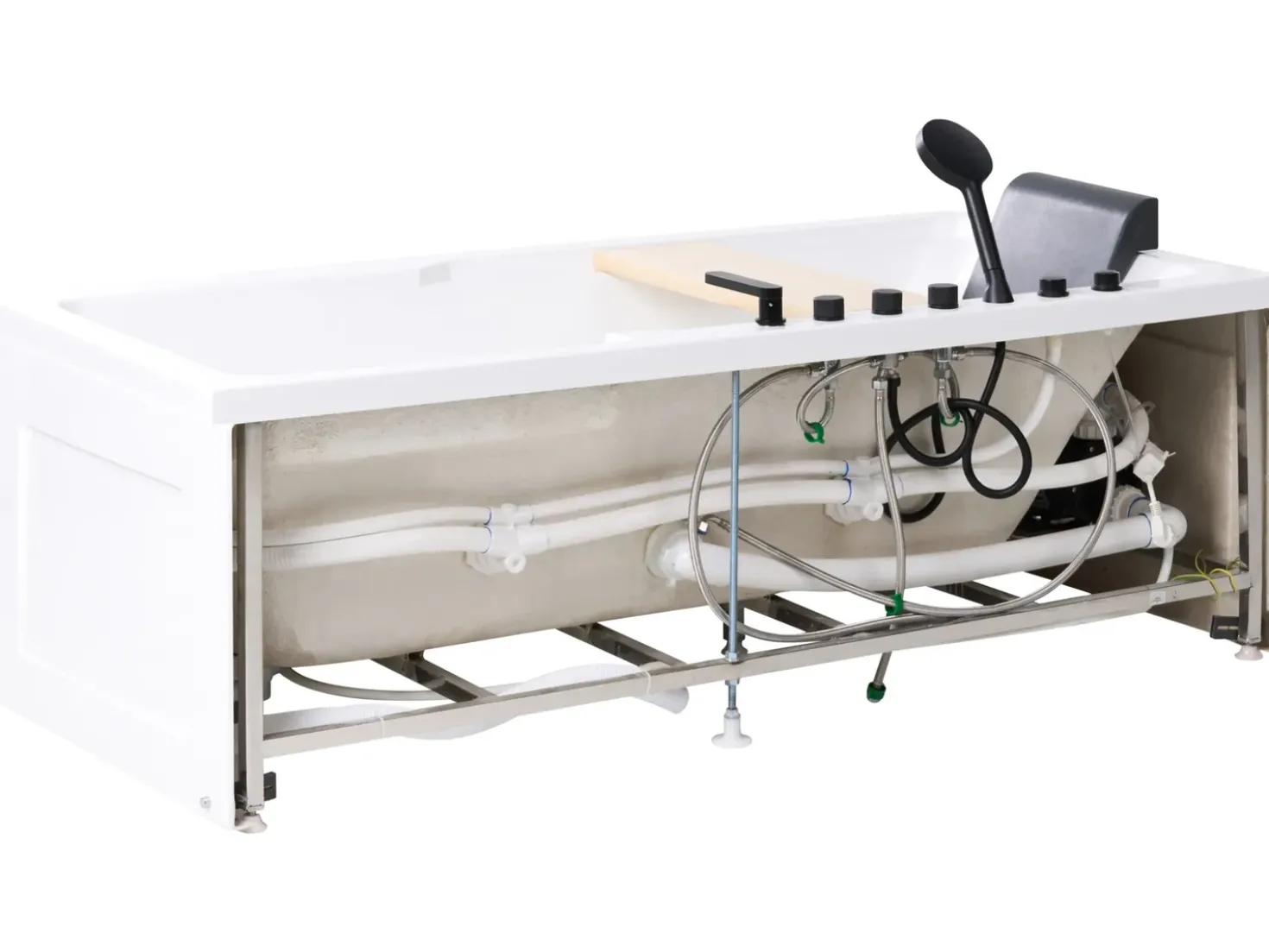 Vasca idromassaggio angolare CAMALU 180 x 86 cm Bianco