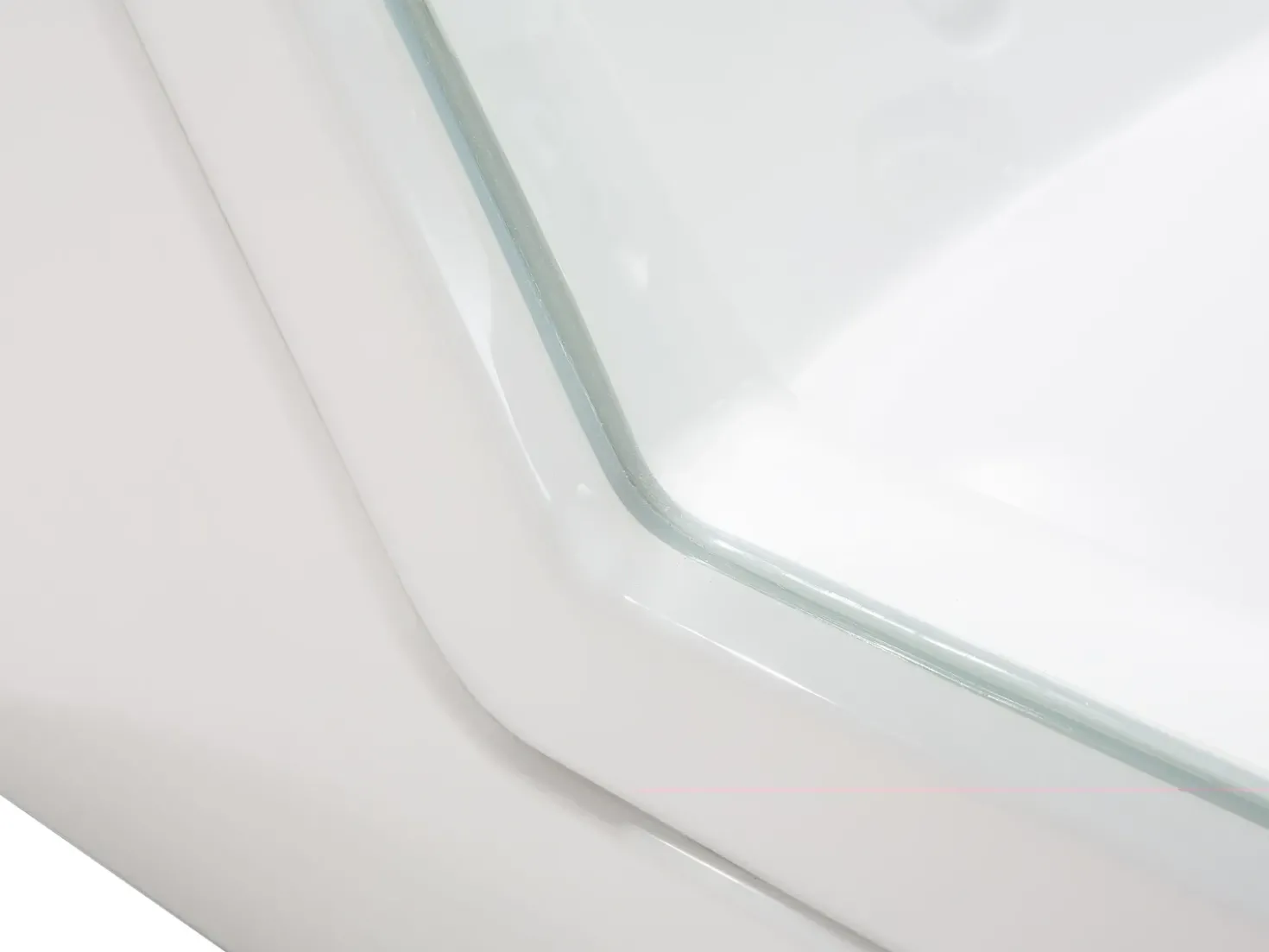 Vasca idromassaggio angolare con LED SAMANA 174 x 79 cm Bianco