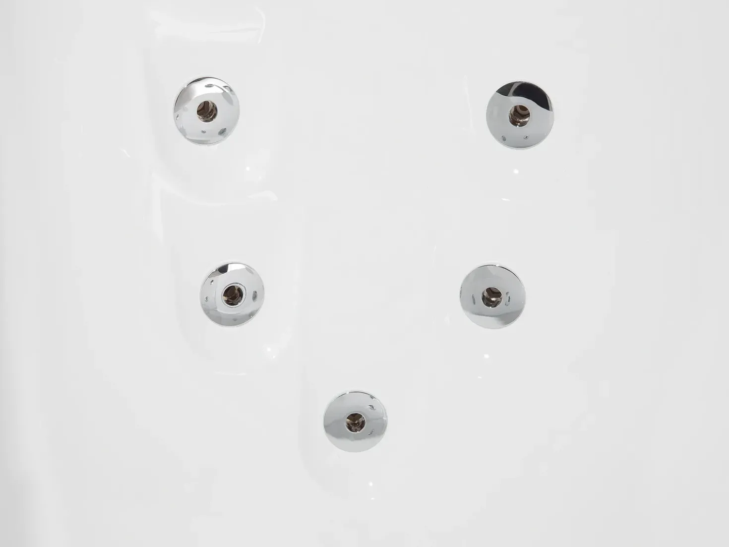 Vasca idromassaggio angolare con LED PARADISO Lato destro 158 x 113 cm Bianco