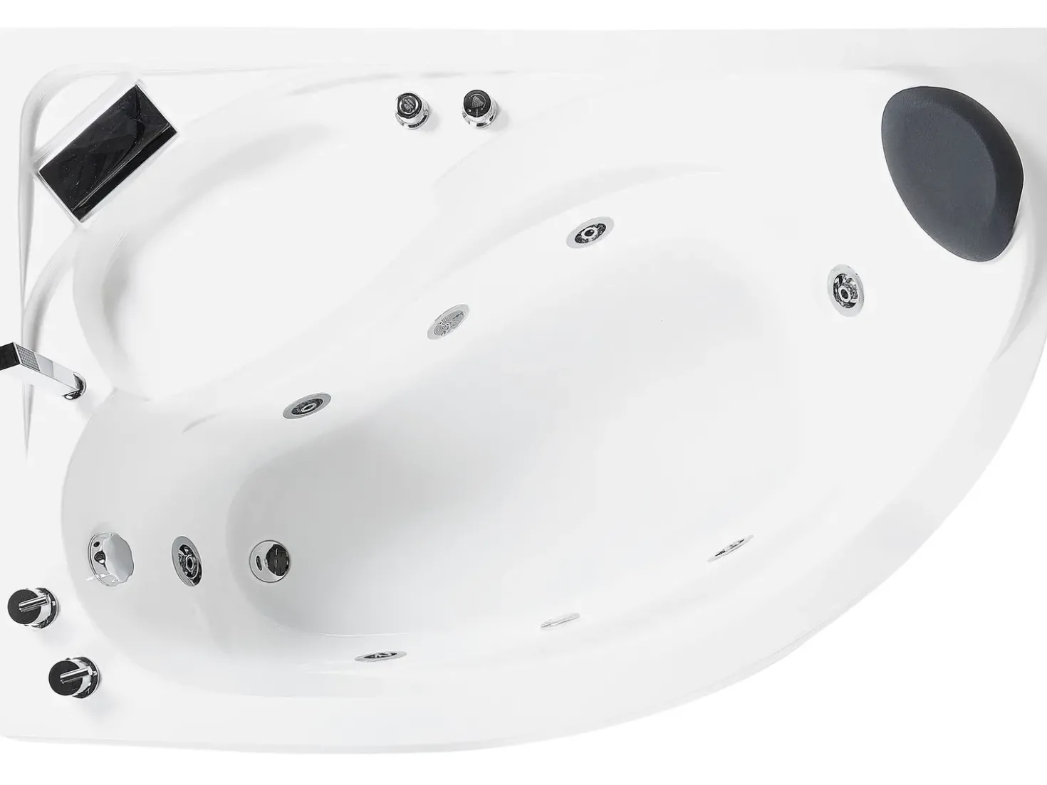 Vasca idromassaggio angolare con LED NEIVA Lato destro 150 x 100 cm Bianco