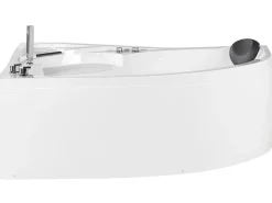 Vasca idromassaggio angolare con LED NEIVA Lato destro 150 x 100 cm Bianco
