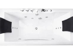 Vasca idromassaggio angolare con LED HAWES 180 x 90 cm Bianco