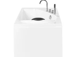 Vasca idromassaggio angolare con LED CAURA Lato destro 175 x 80 cm Bianco