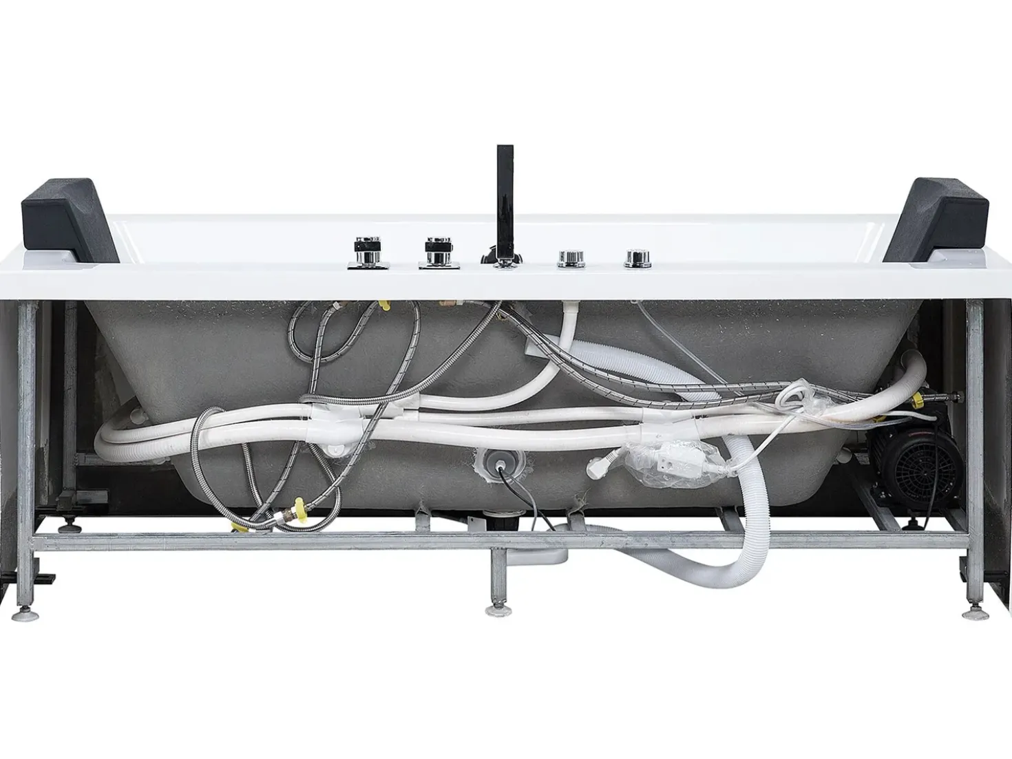 Vasca idromassaggio angolare con LED GALLEY 170 x 75 cm Bianco