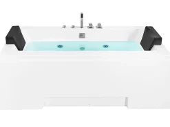 Vasca idromassaggio angolare con LED GALLEY 170 x 75 cm Bianco