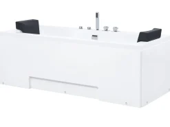Vasca idromassaggio angolare con LED GALLEY 170 x 75 cm Bianco