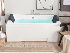 Vasca idromassaggio angolare con LED GALLEY 170 x 75 cm Bianco