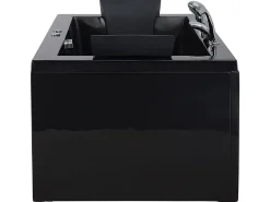 Vasca idromassaggio angolare con LED VARADERO Lato destro 183 x 90 cm Nero
