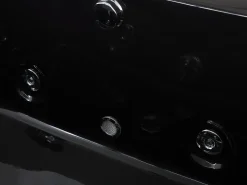 Vasca idromassaggio angolare con LED VARADERO Lato destro 183 x 90 cm Nero
