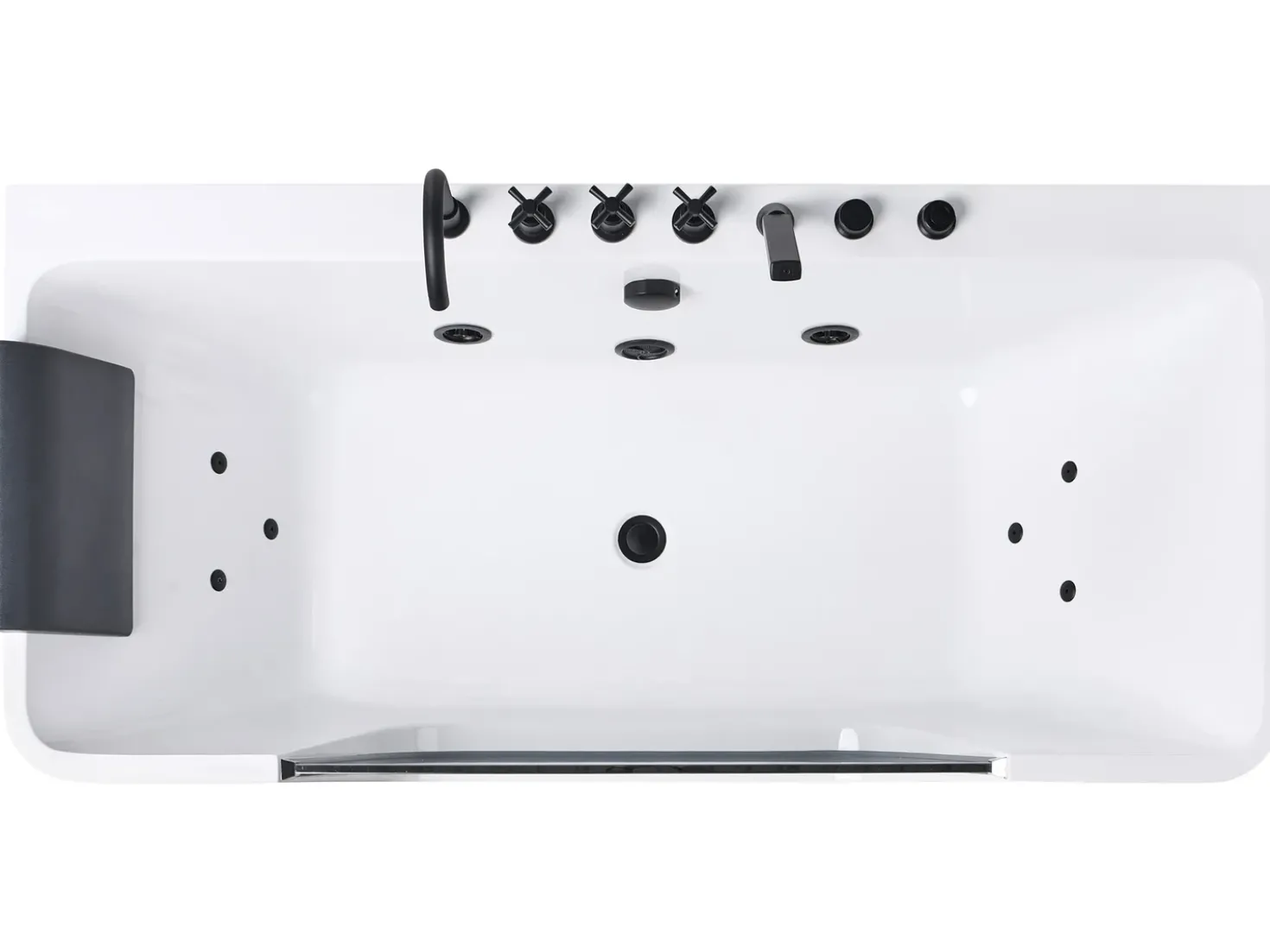 Vasca idromassaggio angolare CAHUITA 160 x 75 cm Bianco
