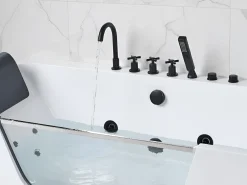 Vasca idromassaggio angolare CAHUITA 160 x 75 cm Bianco