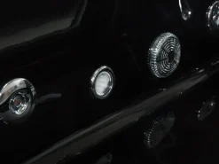 Vasca idromassaggio angolare con LED SAMANA 174 x 79 cm Nero